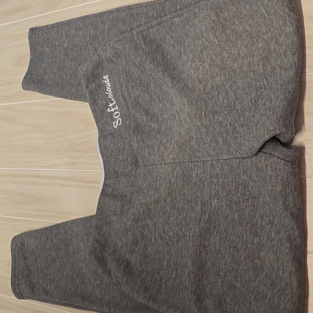 Soft Clouds Gray Fleece Soft Warm Cozy Comfy Lounge Sweatpants Stretchy Waist XL